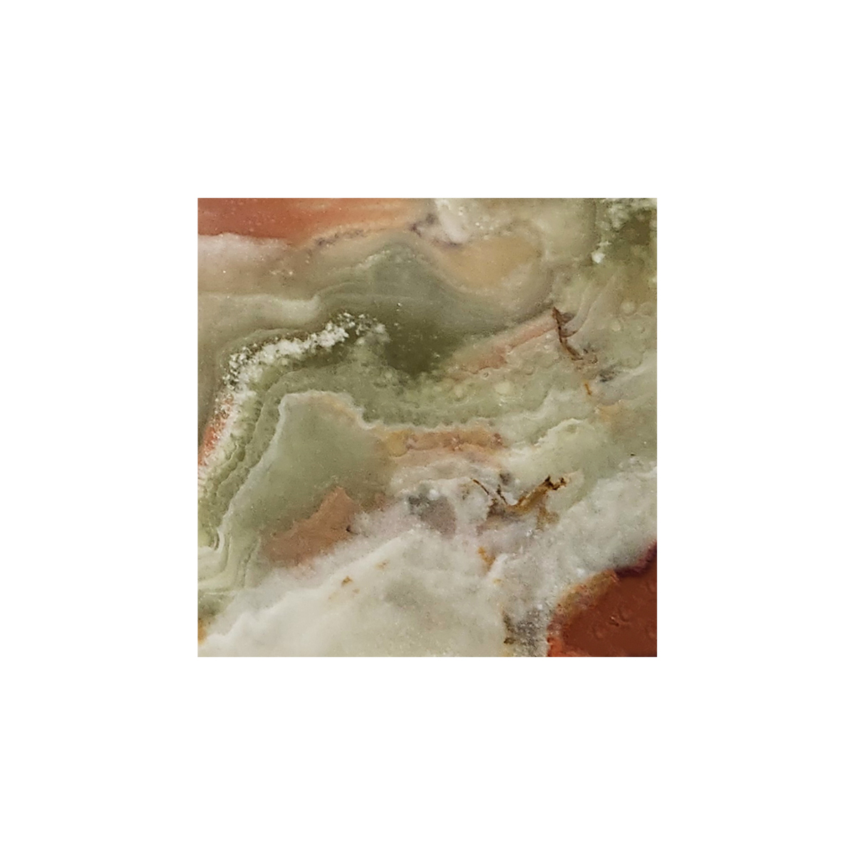 4" x 4" Tile Green Pistachio Multicolor Polished