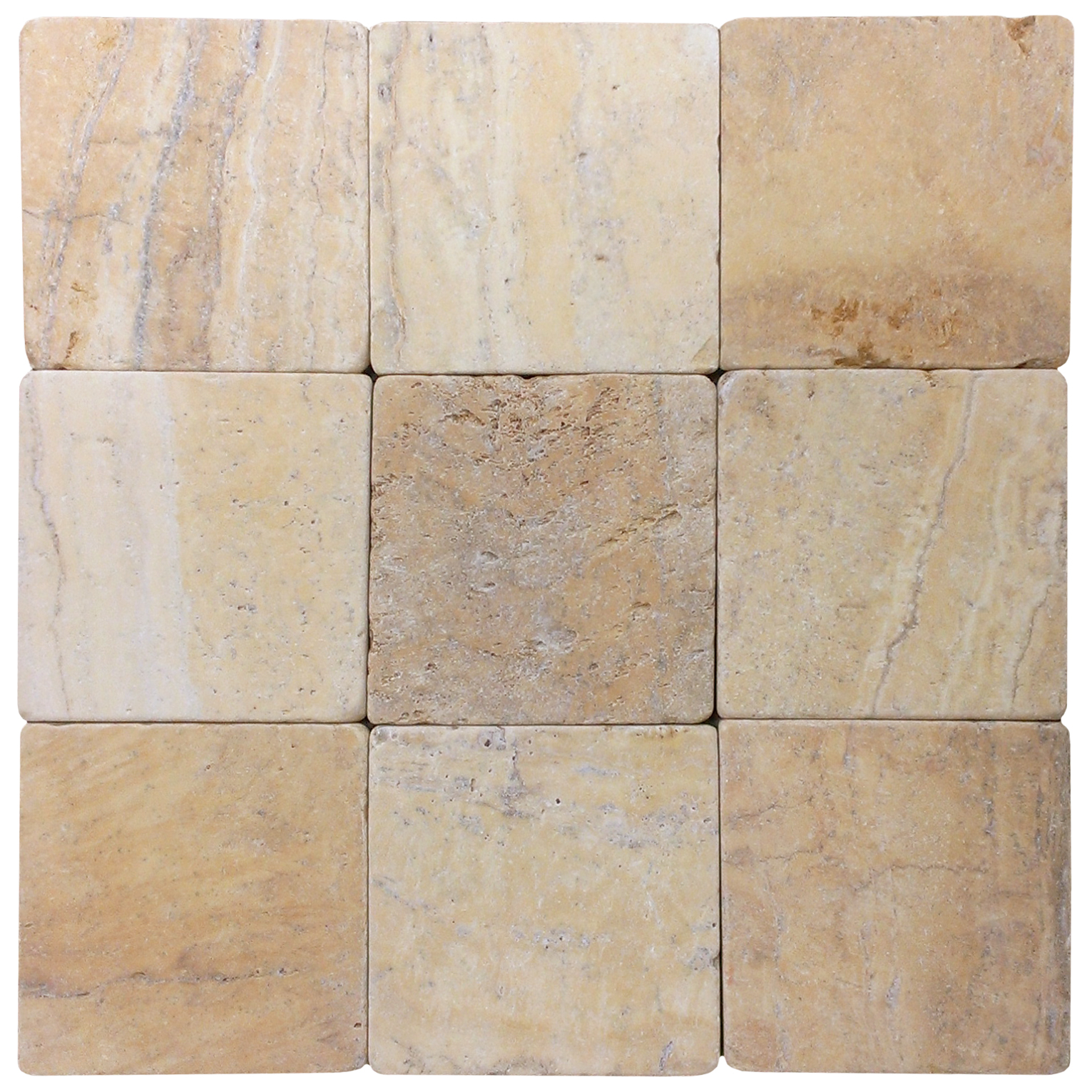 4" x 4" Tile Persian Gold Tumbled - Image 2