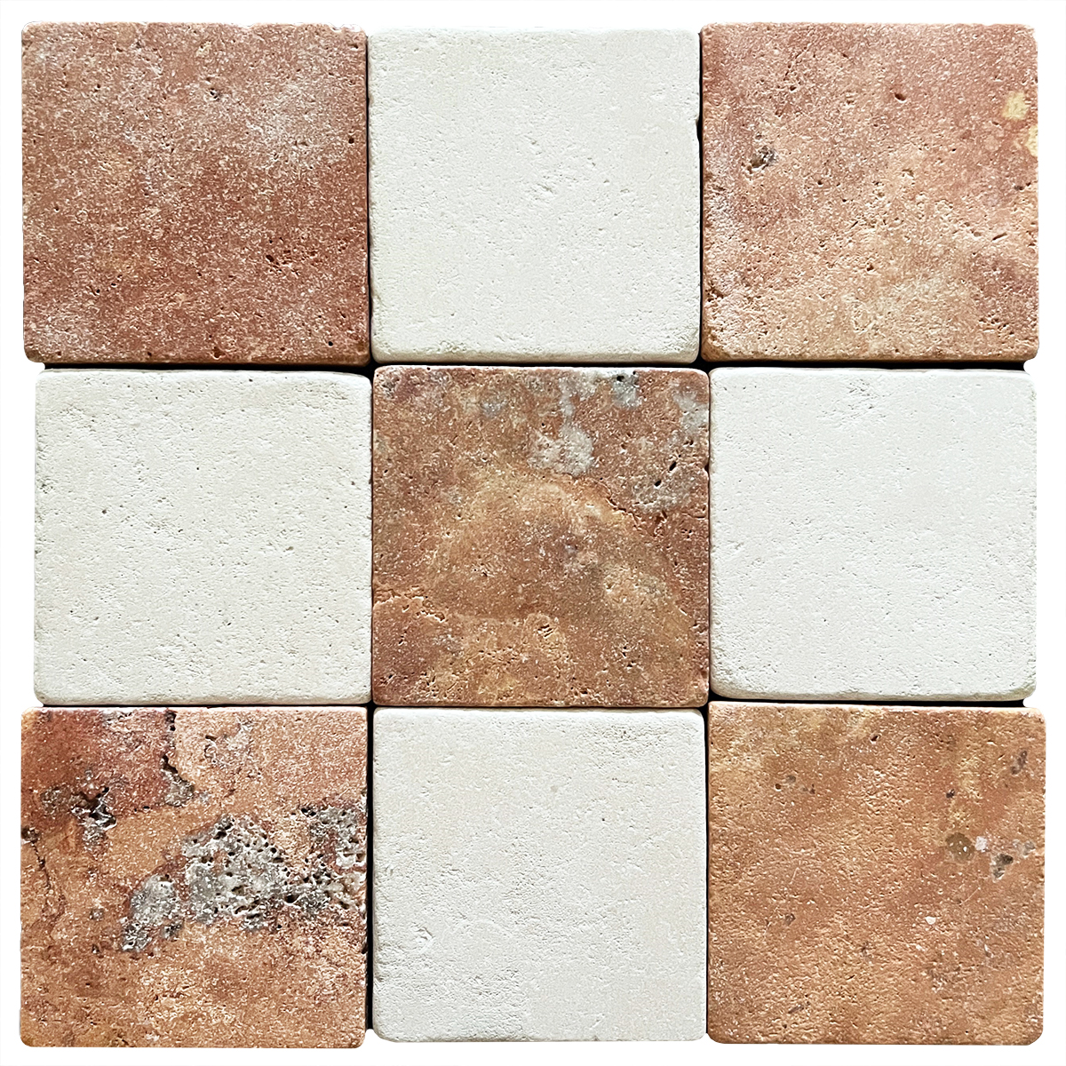 4" x 4" Tile Red Mexican Tumbled - Image 2