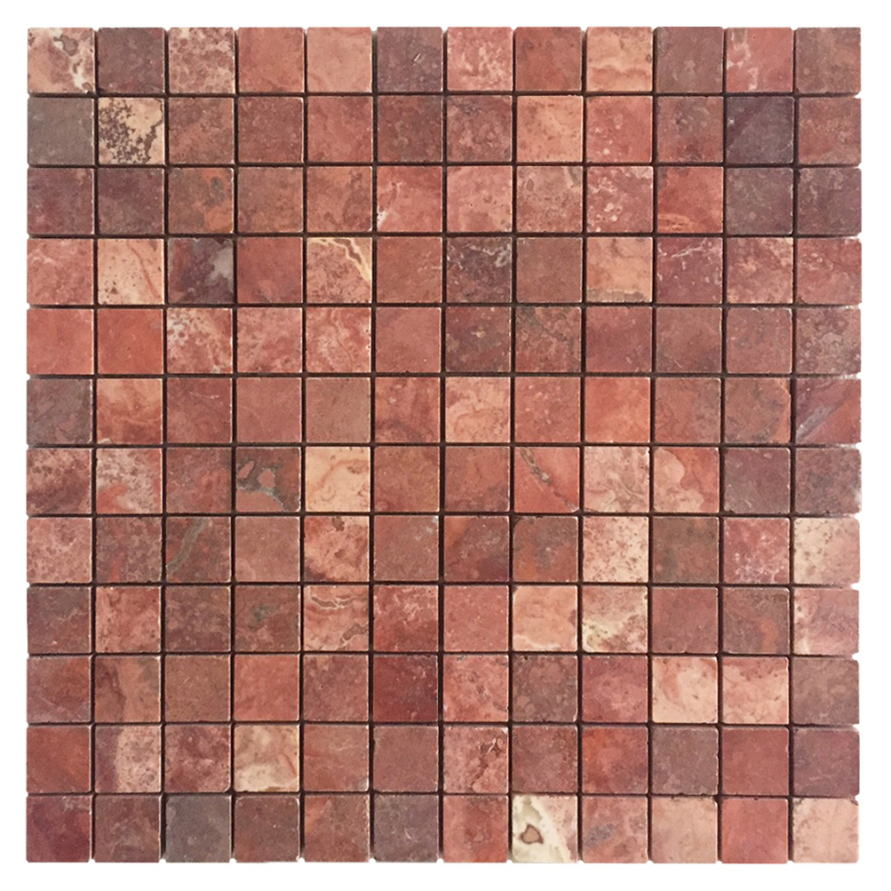 1" x 1" Mosaic Persian Red Honed