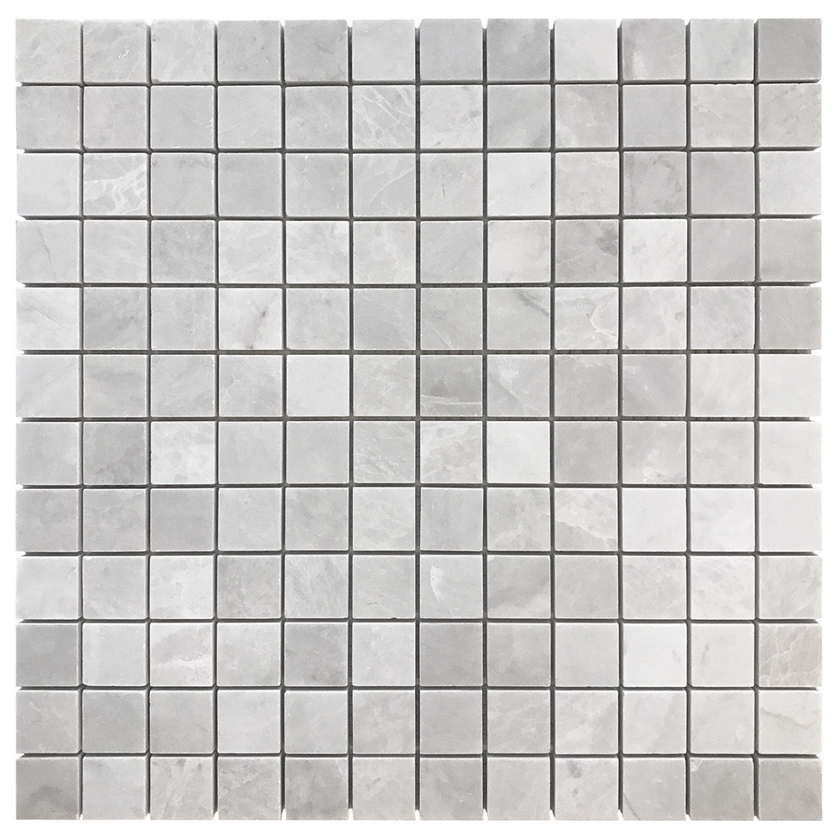 1" x 1" Mosaic Silver Pearl Honed