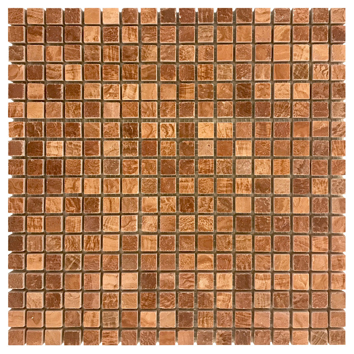 5/8" x 5/8" Mosaic Onyx Café Polished