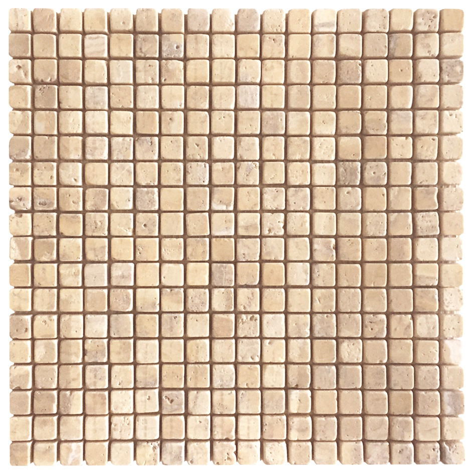 5/8" x 5/8" Mosaic Persian Gold Tumbled