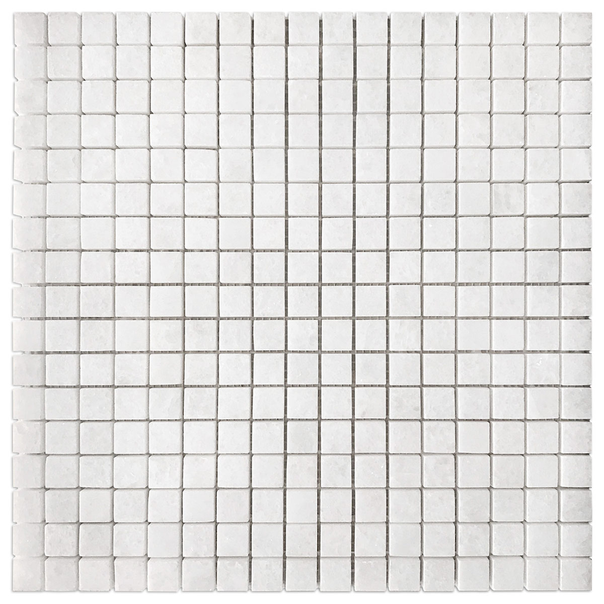 5/8" x 5/8" Mosaic White Crystalline Polished