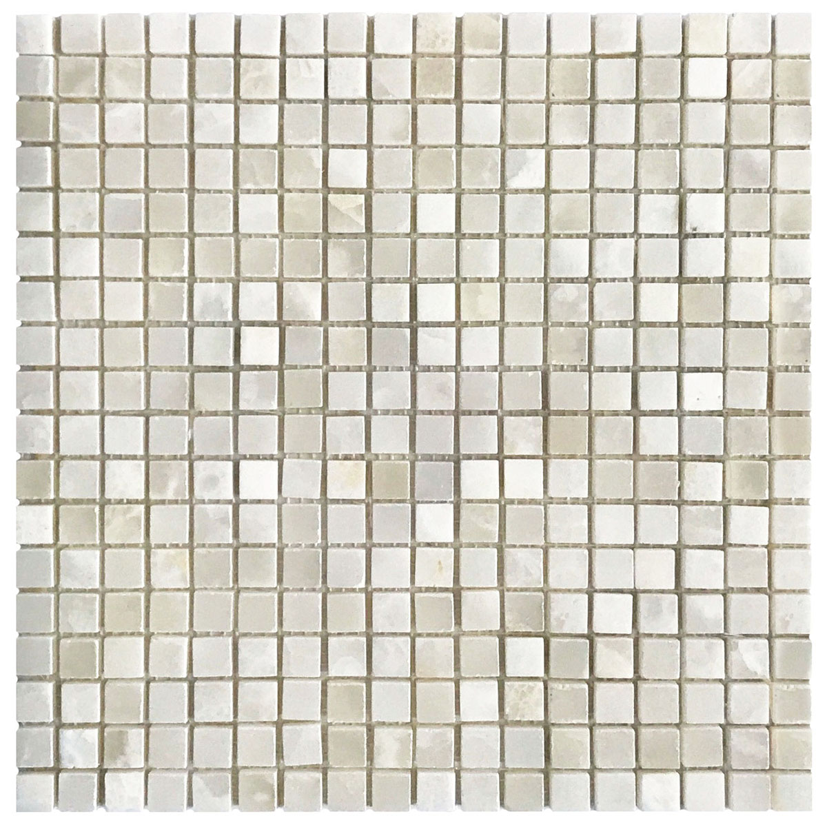 5/8" x 5/8" Mosaic White Persian Cloud Premium Polished