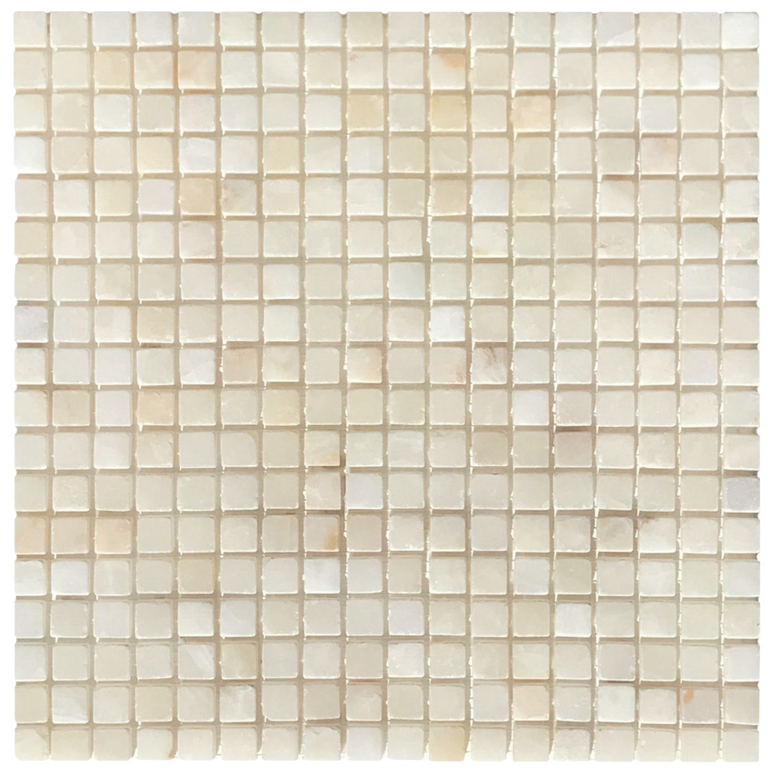 5/8" x 5/8" Mosaic White Persian Vanilla Tumbled