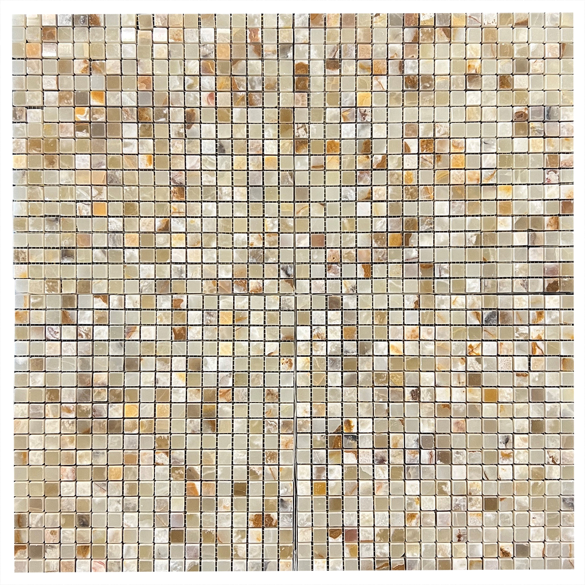 5/8" x 5/8" Mosaic Green Persian Pistachio Multicolor Light Polished - Image 3