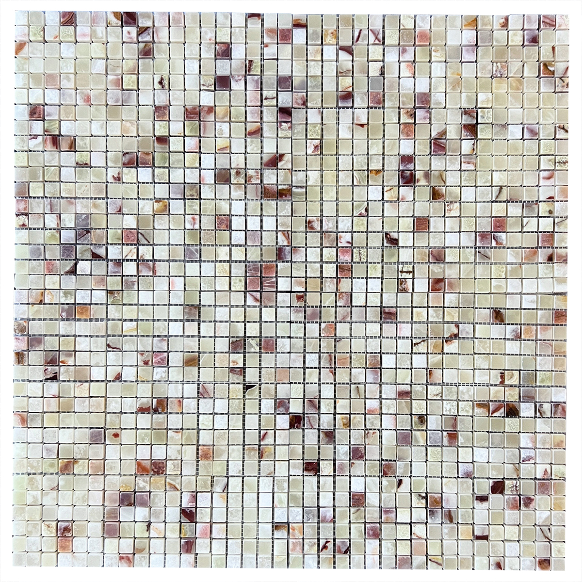 5/8" x 5/8" Mosaic Green Persian Pistachio Polished - Image 2