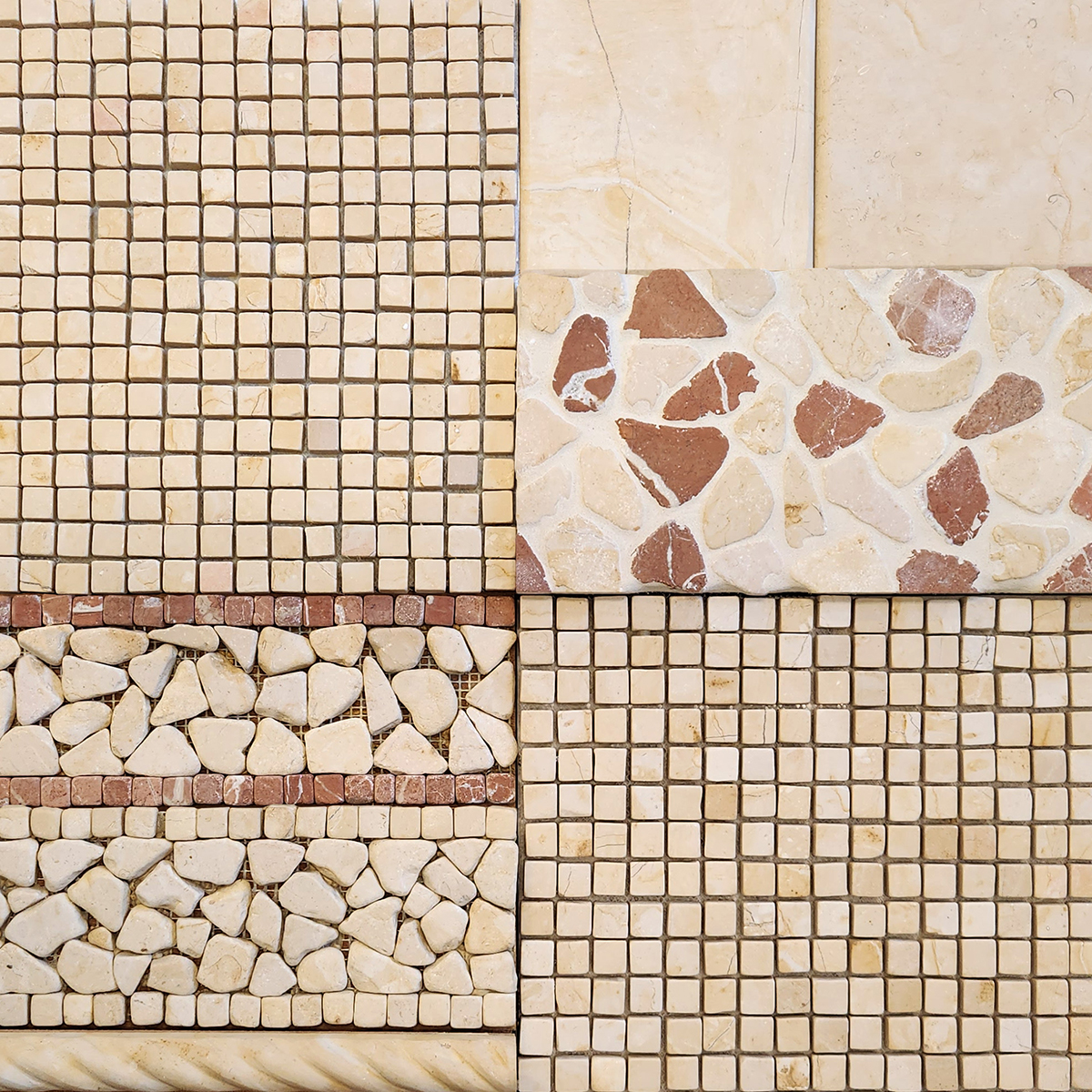 5/8" x 5/8" Mosaic Renaissance Bronze Tumbled - Image 2