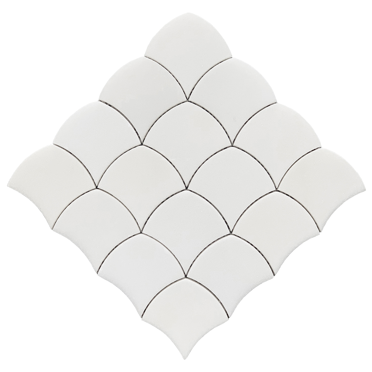 Empire Scallop White Silk Polished