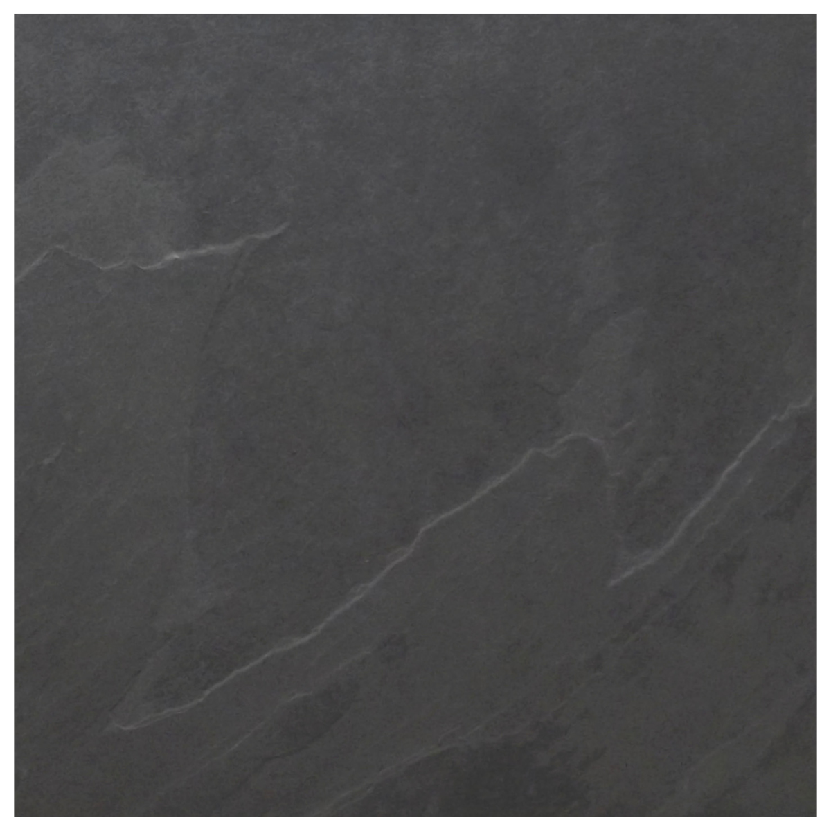 16" x 16" Tiles Black Night Cleft & Gauged