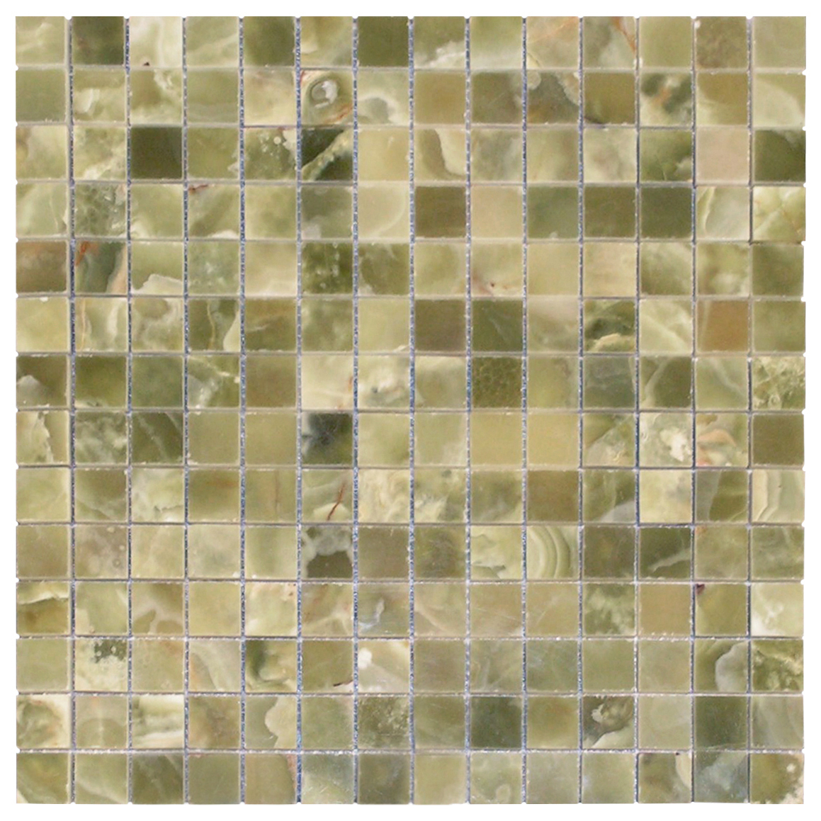 3/4" x 3/4" Mosaic Green Pistachio Olive Premium Polished