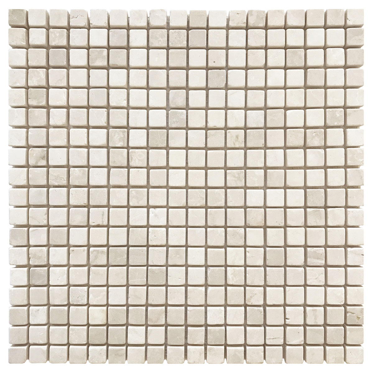 5/8" x 5/8" Mosaic Botticino Tumbled
