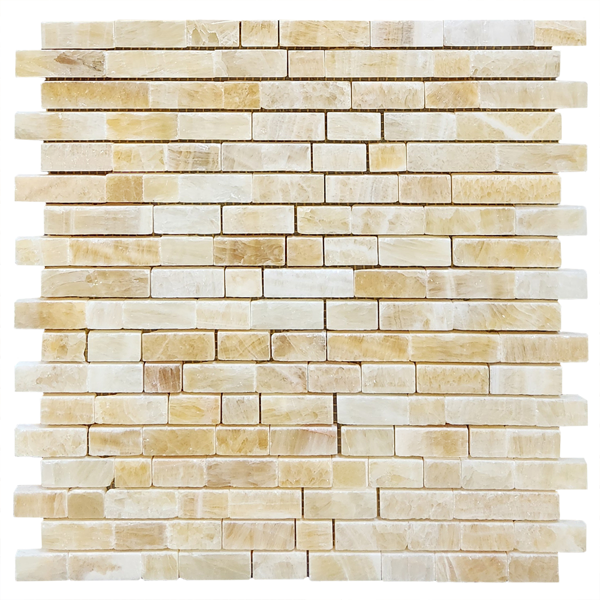 Broken-Joint Mosaic Golden Honey Polished