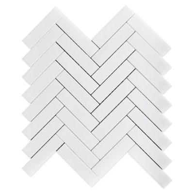 Herringbone White Silk Polished