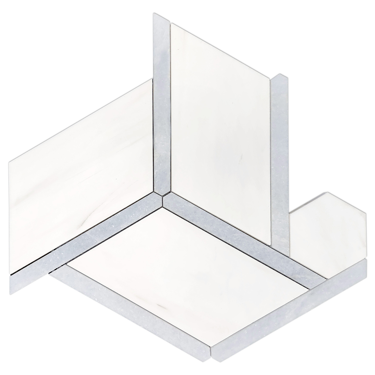 Lexington 1. White Elegant Select, Blue Bliss Honed