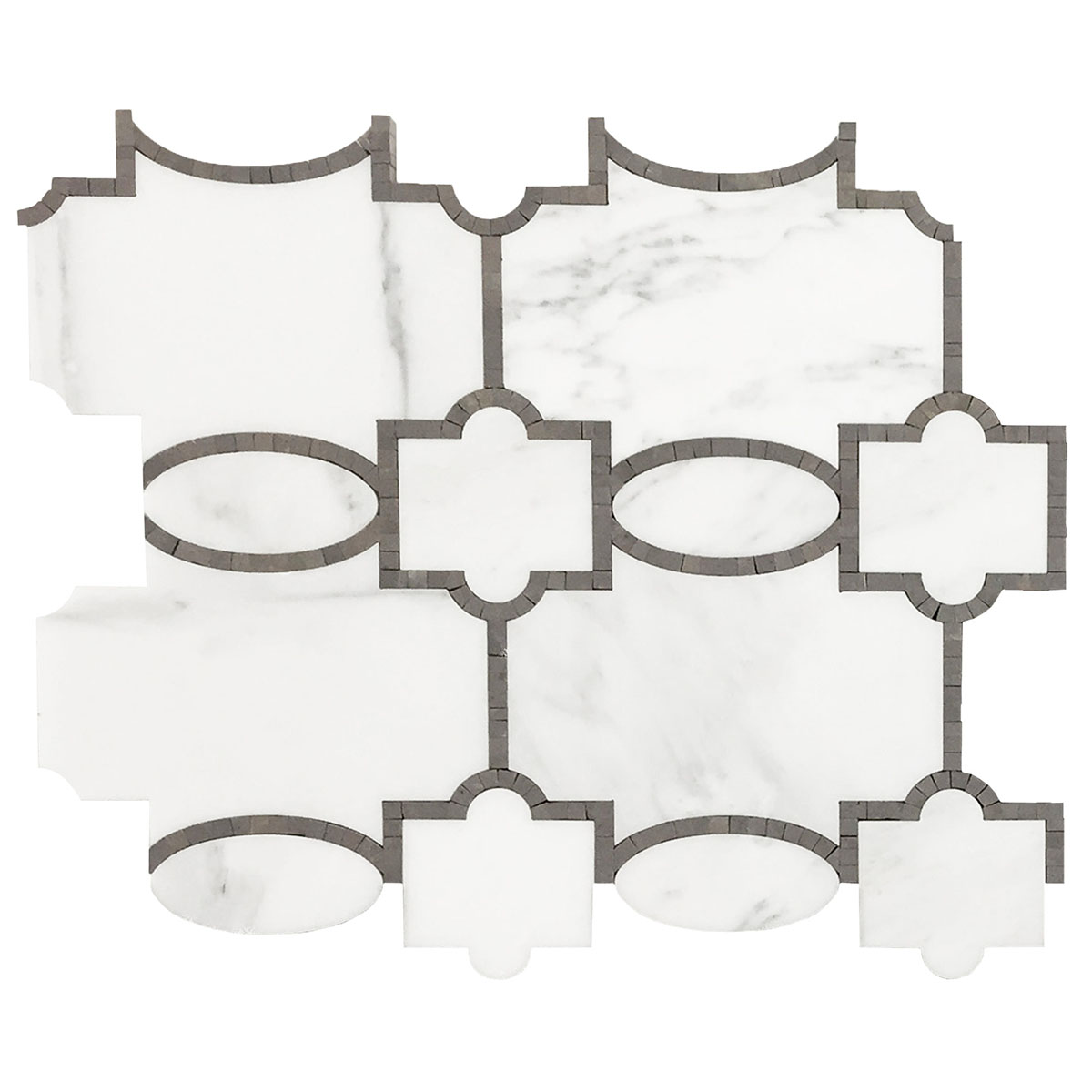 Tabriz White Statuary Calacatta, Blue Lagoon Honed & Polished
