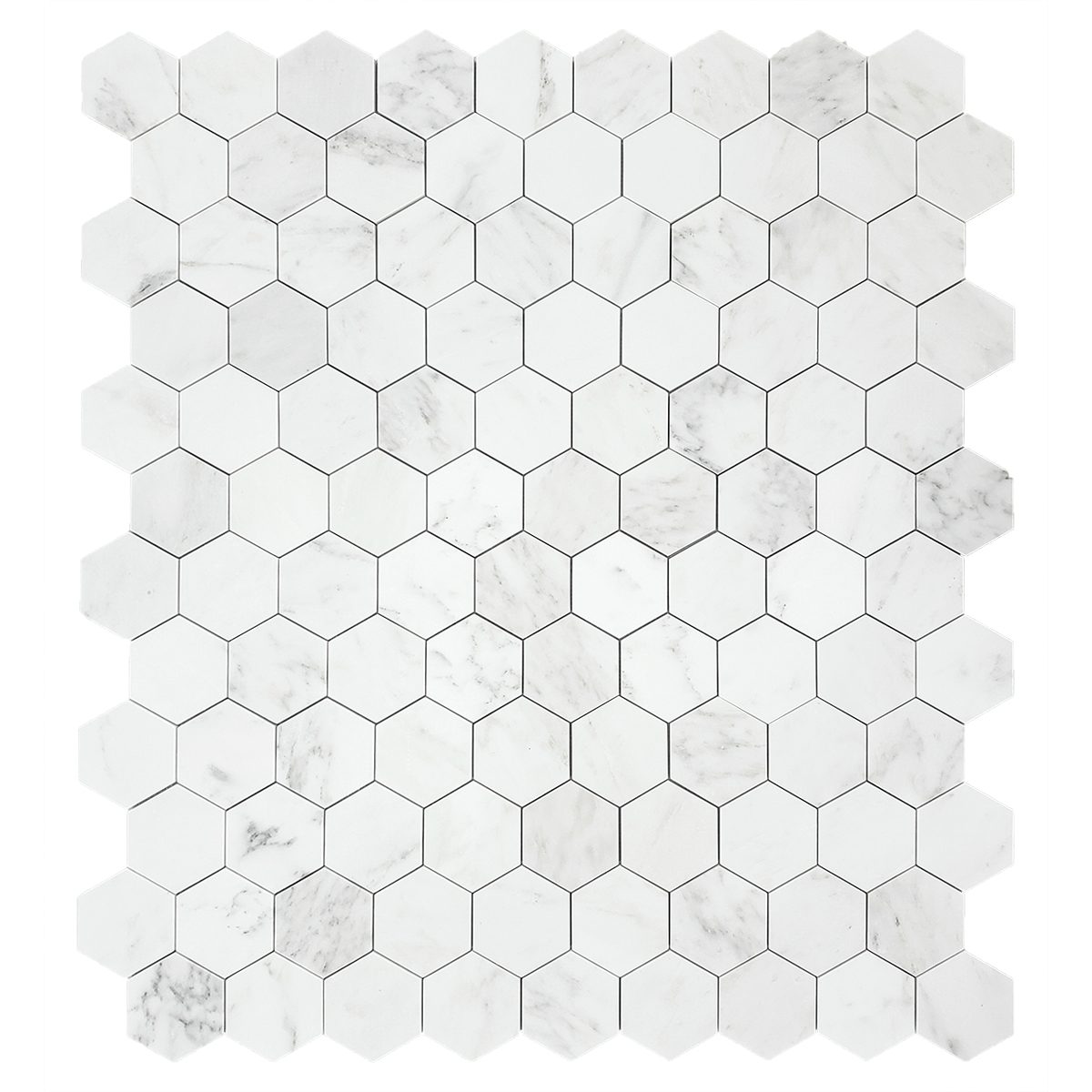 Hexagon 4n" White Statuary Calacatta Honed - Image 2