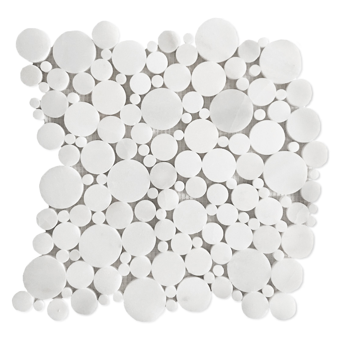 Bubbles White Snow Polished