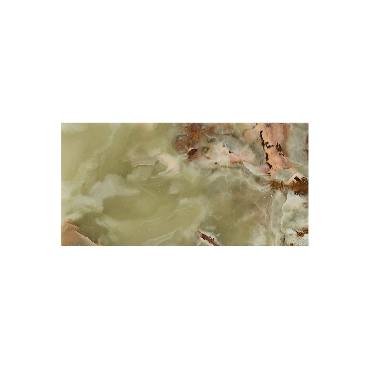 3" x 6" Tile Green Pistachio Multicolor Polished