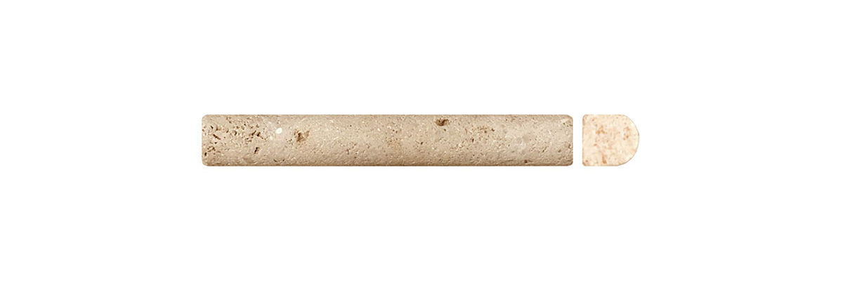 5/8" Bullnose St. Marc Jaune (Fontenay Jaune) Tumbled