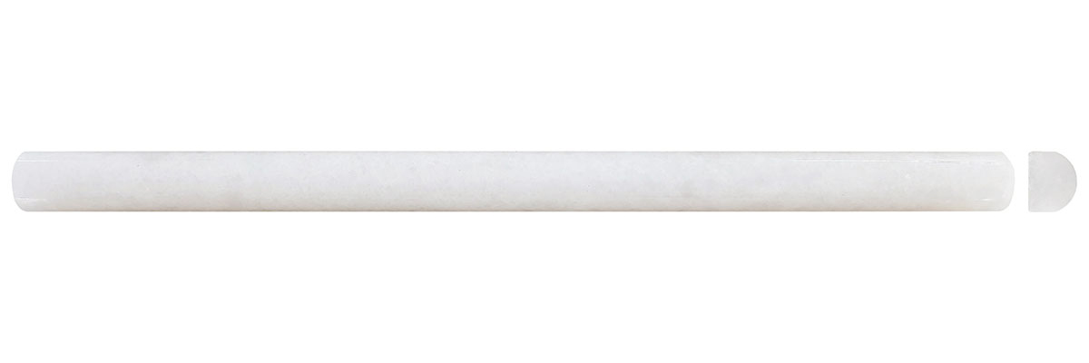 5/8" Bullnose White Crystalline Polished