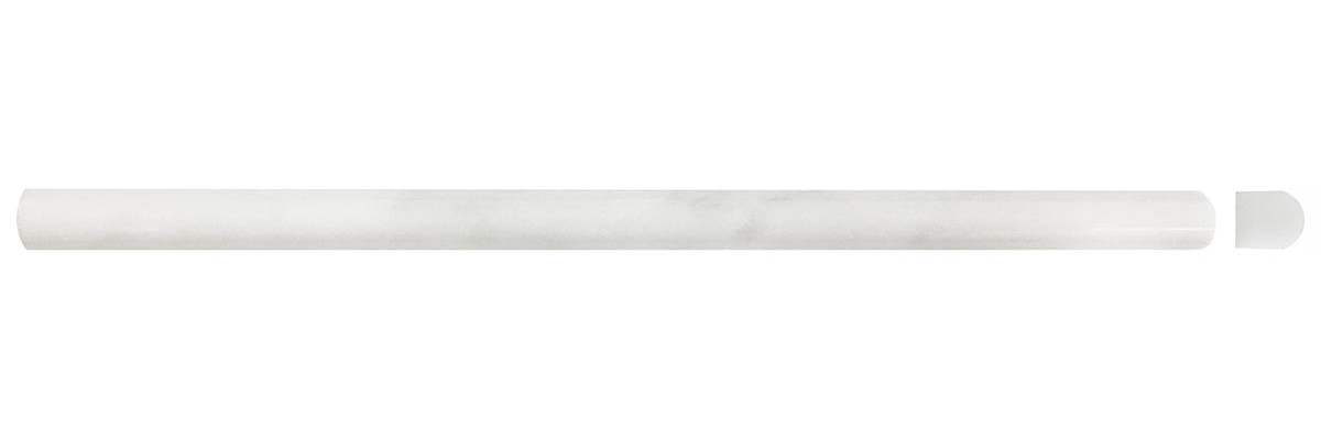 5/8" Bullnose White Statuary Calacatta Honed