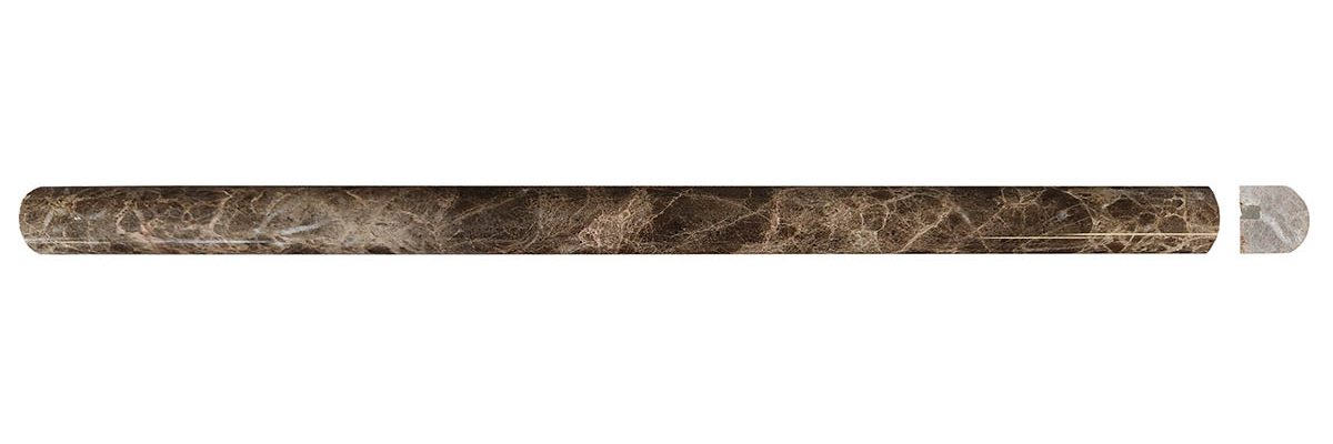 3/4" Bullnose Brown Emperador Dark Polished